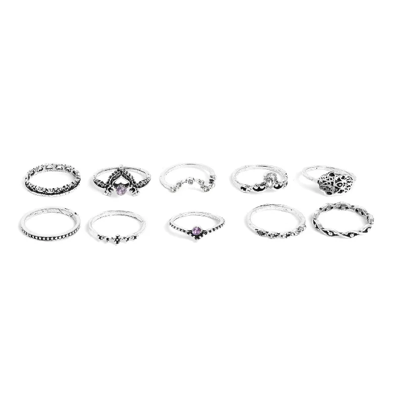 women diamond solitaire wedding rings -Pack Of 10 Designer Modern Ring