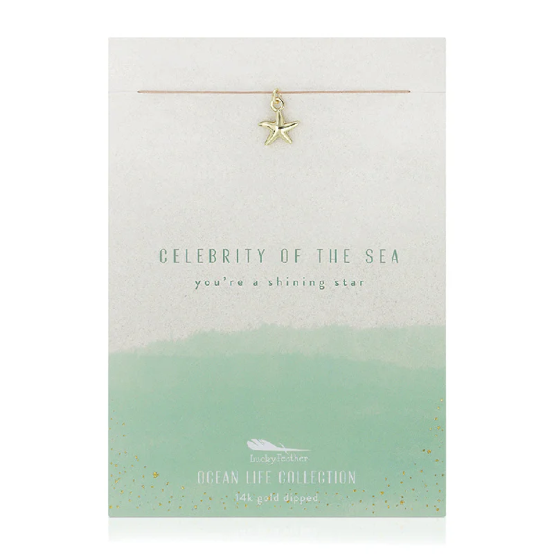 women gemstone necklaces -Ocean Life Necklace - Starfish