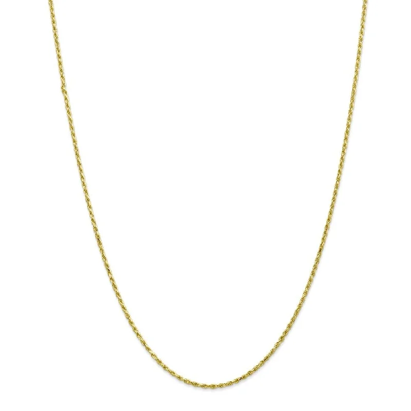 women ruby necklaces -Curata 10k Yellow Gold Solid 2mm Diamond-cut Rope Chain Necklace Options 16 18 20