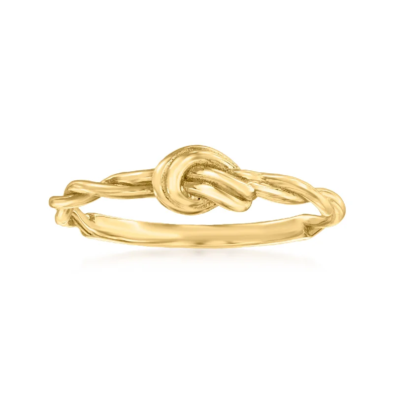 women princess-cut engagement rings -Canaria 10kt Yellow Gold Twisted Knot Ring