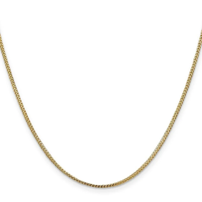 women charm necklaces -Curata 14k Yellow Gold Solid 1.0mm Franco Chain Necklace (Lobster) Options: 16 18