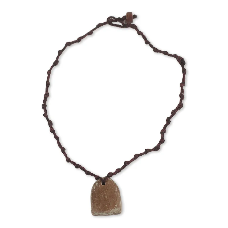 women vintage necklaces -Soapstone Antique Brown Necklace (Ghana)