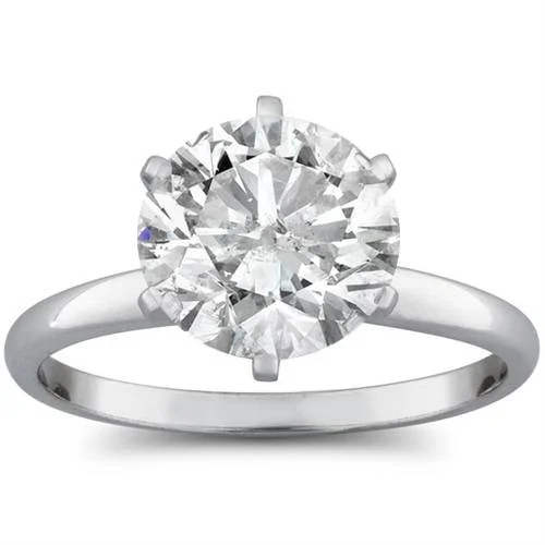 women radiant-cut engagement rings -2 1/15ct Round Diamond Solitaire Engagement Ring 14K White Gold