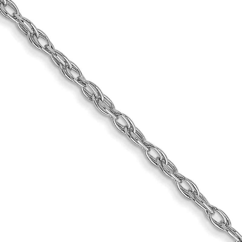 women classic pendant necklaces -Curata 14k White Gold Carded 1.35mm Cable Rope Chain Necklace (Spring Ring) Options: 16 18 20 24