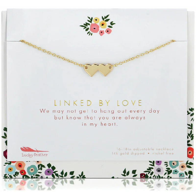 women pearl necklaces -Linked By Love - Necklace & Card