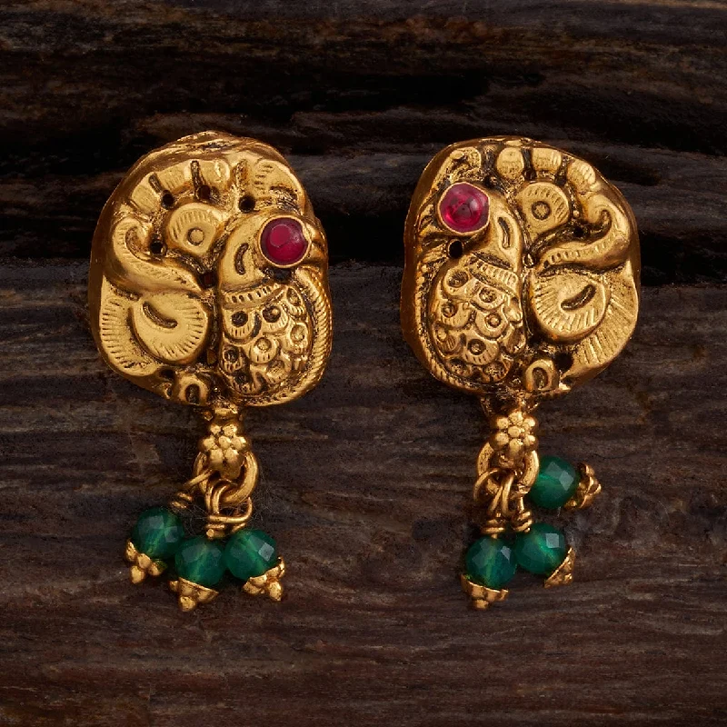 women affordable earrings -Silver Temple Earring 162304