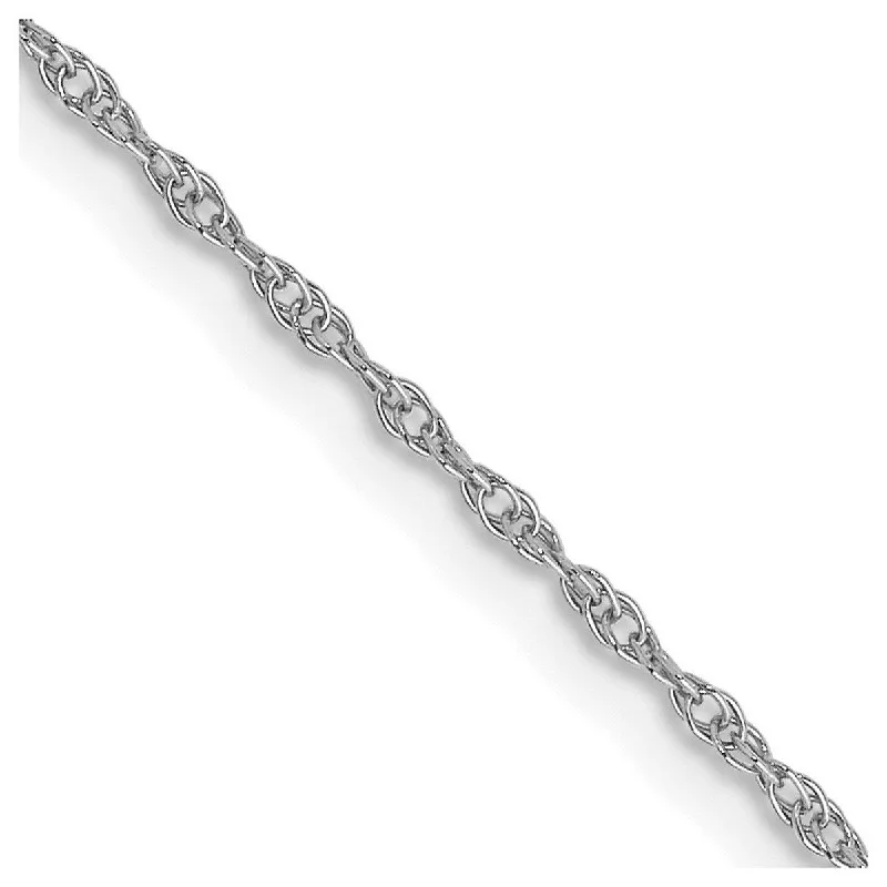 women radiant-cut necklaces -Curata 14K White Gold 0.95 Carded Cable Rope Chain Necklace Options: 16 18 20 24