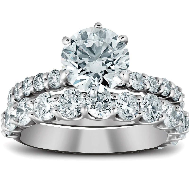 women affordable engagement rings -3 Ct Diamond Engagement Wedding Ring Set 14k White Gold