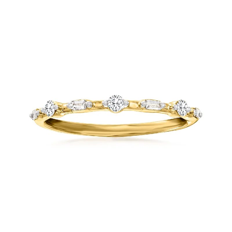 women engagement rings with sapphire -RS Pure by Ross-Simons Diamond Ring in 14kt Yellow Gold