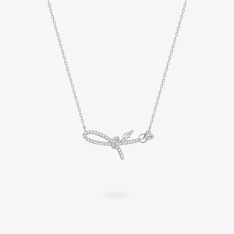 women luxurious necklaces -FANCIME "La Rose" Sterling Silver Necklace