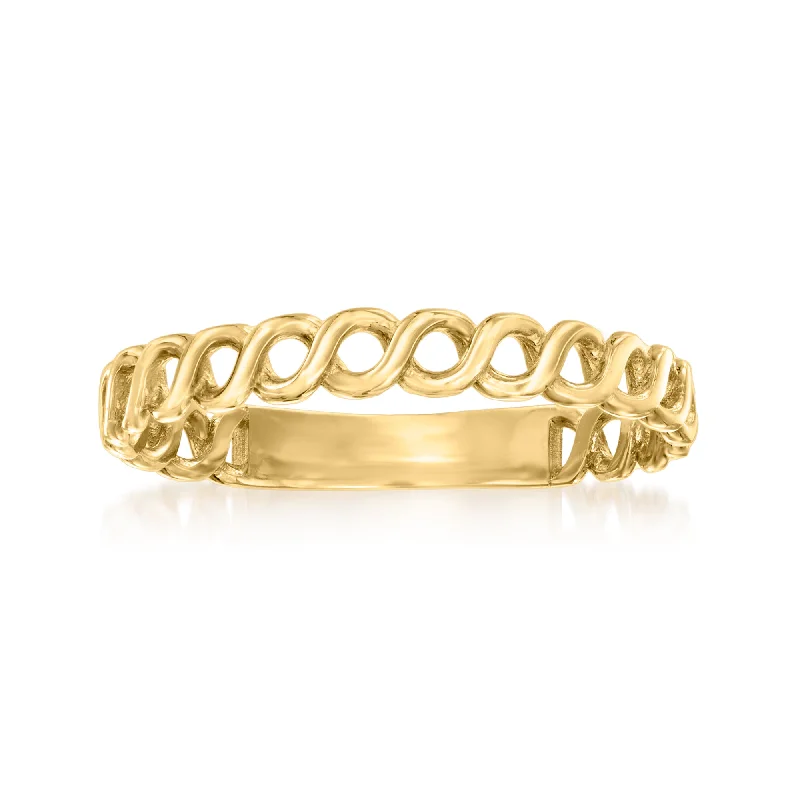 women timeless engagement rings -Canaria 10kt Yellow Gold Curb-Link Ring