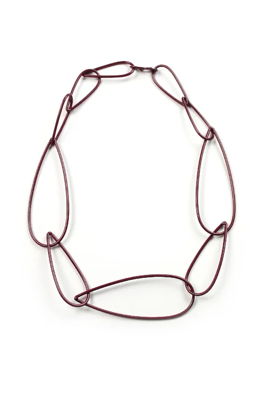 women beaded necklaces -Modular Necklace No. 6 in Lush Burgundy