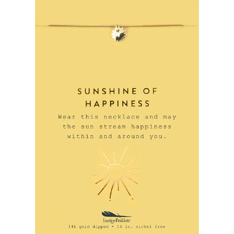 women affordable gold necklaces -Sunshine of Happiness - Gold Sun Necklace