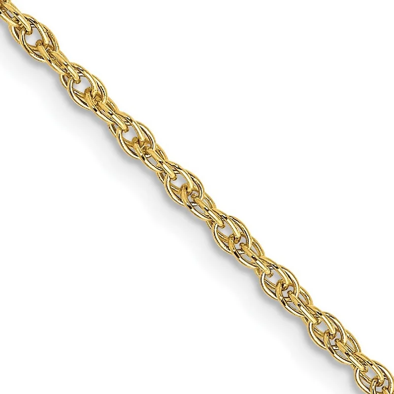 women custom necklaces -Curata 10k Yellow Gold 1.5mm Carded Cable Rope Chain Necklace (Spring-ring) Options: 16 18 20 24