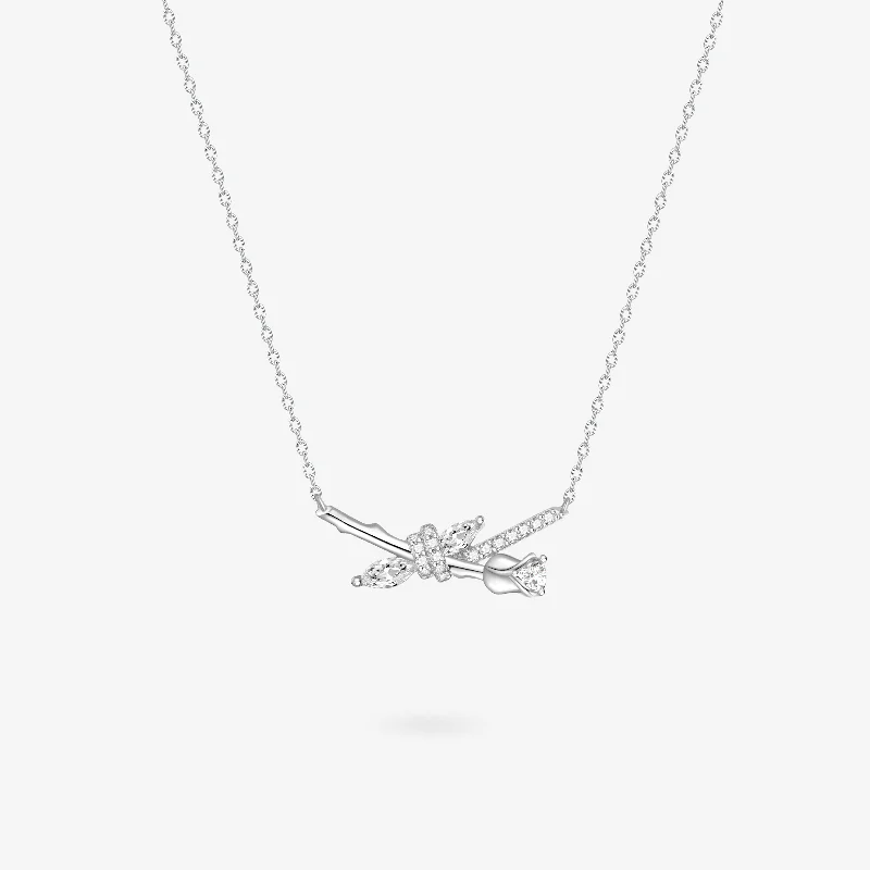 women eco-friendly necklaces -FANCIME "La Rose" Sterling Silver Love Knot Necklace