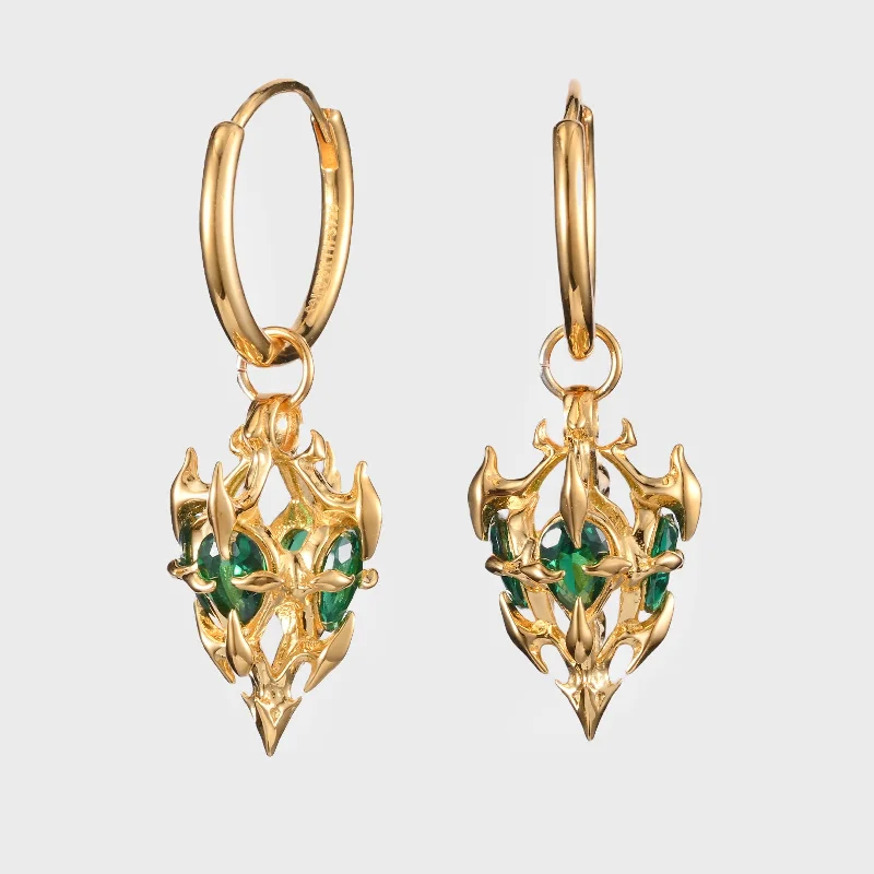 women chandelier earrings -Grail - Gold Earrings