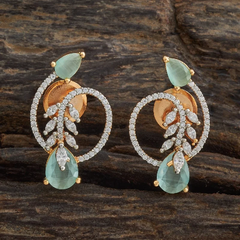 women gold hoop earrings -Zircon Earring 178455