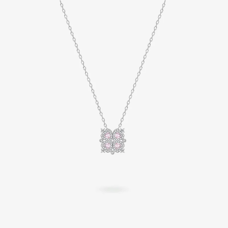 women short necklaces -FANCIME "Clover Blossom" Sterling Silver Necklace