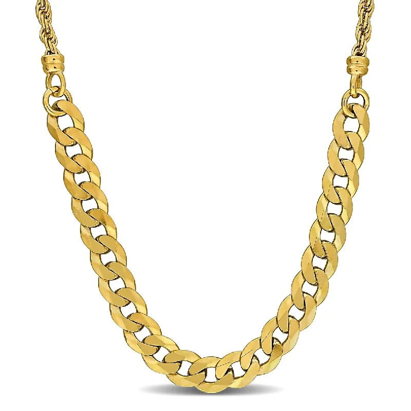 women luxury necklaces -Miadora Curb Link Chain Necklace in Yellow Plated Sterling Silver