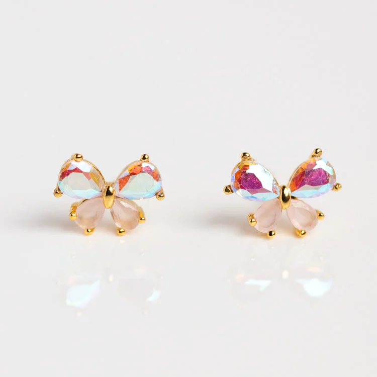 women wedding earrings -Kaleidoscope Butterfly Stud Earrings