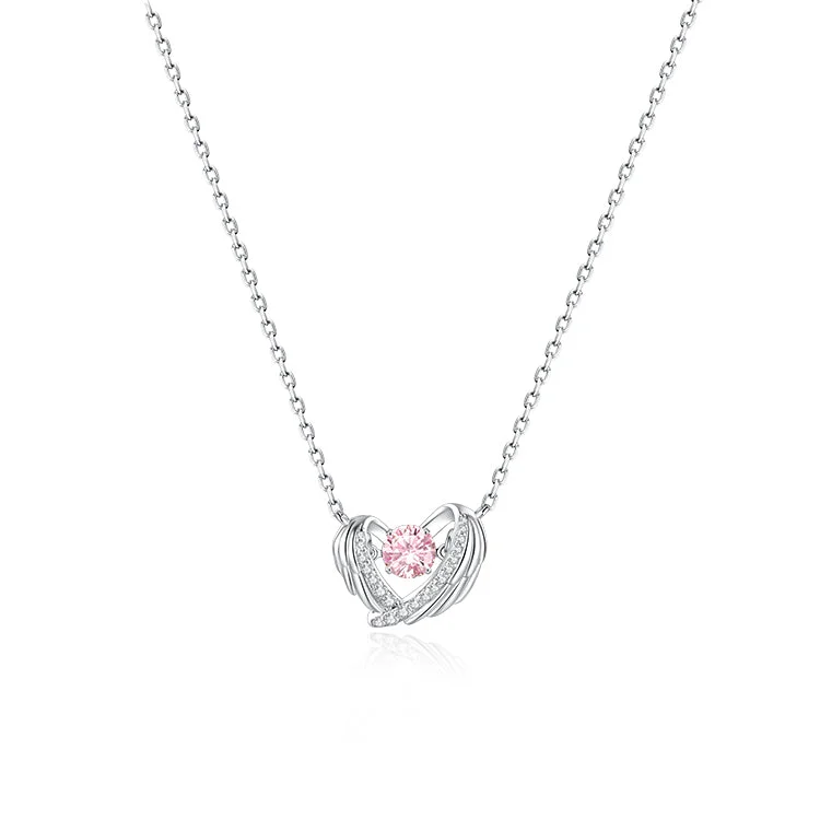 women personalized necklaces -FANCIME "Angelic Pulse" Sterling Silver Necklace