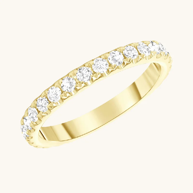 women cocktail gemstone rings -2.6mm Diamond Eternity Band