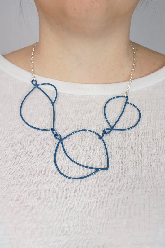 women minimalist gold necklaces -Embiller Necklace in Azure Blue