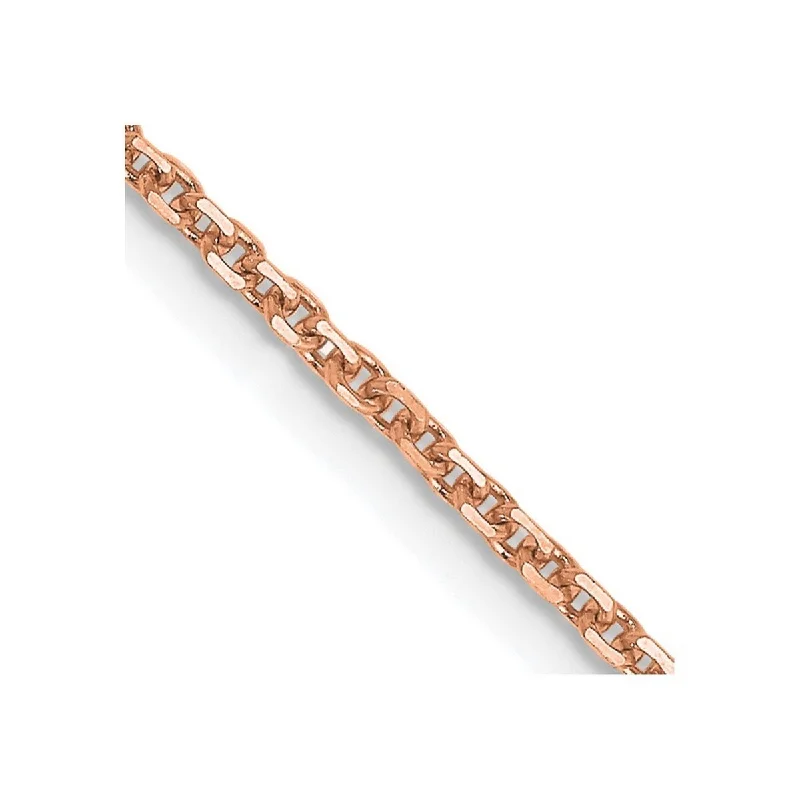 women choker necklaces -Curata 14k Rose Gold Solid 1.4mm Diamond-cut Cable Chain Necklace Options: 16 18 20 22 24 30