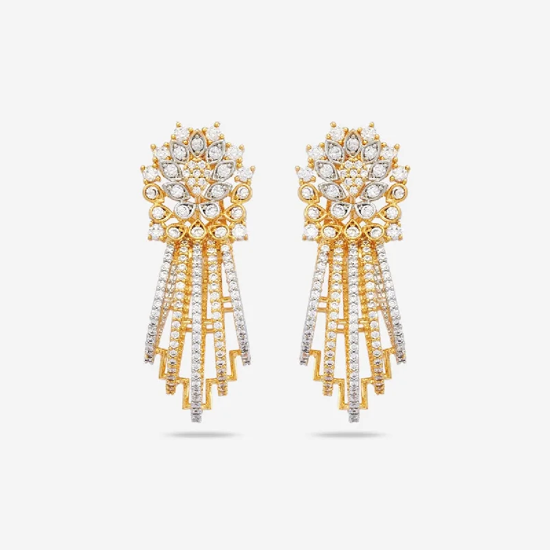 women luxury gold earrings -Zircon Earring 167818