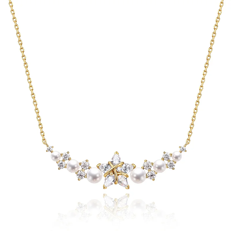 women engraved necklaces -FANCIME "Vega Whisper" Twinkling Star Alpha Lyrae Sterling Silver Necklace