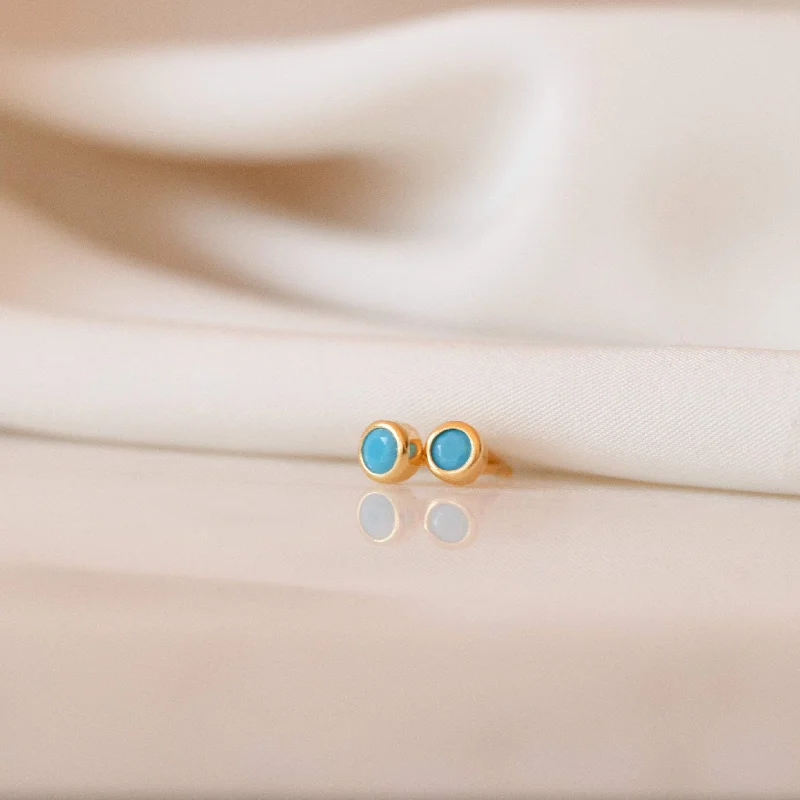 women boho earrings -Ariel Turquoise Studs