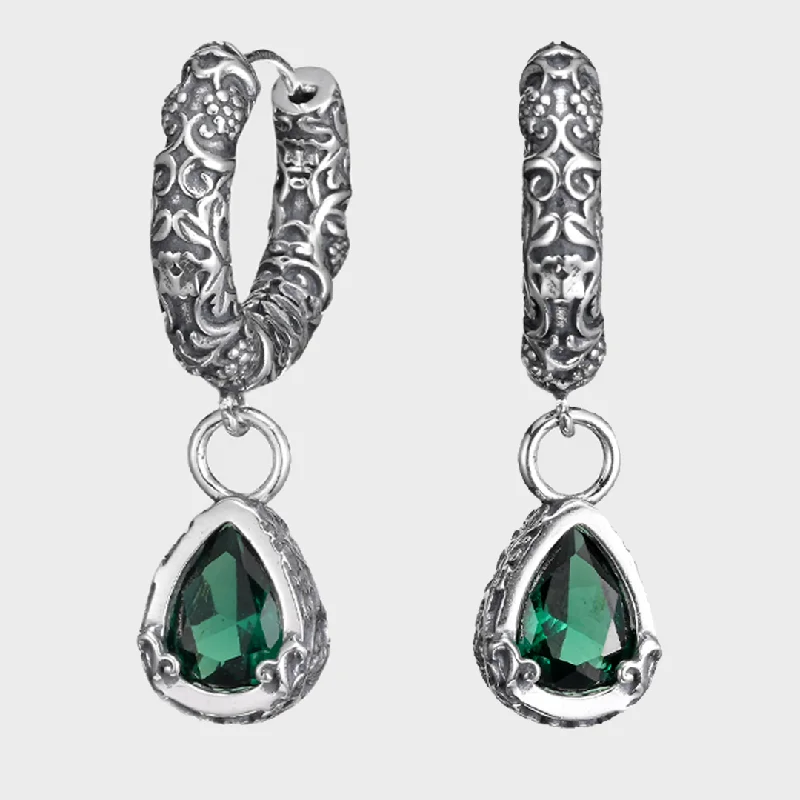 women affordable gold earrings -Emerald Forest - Earrings