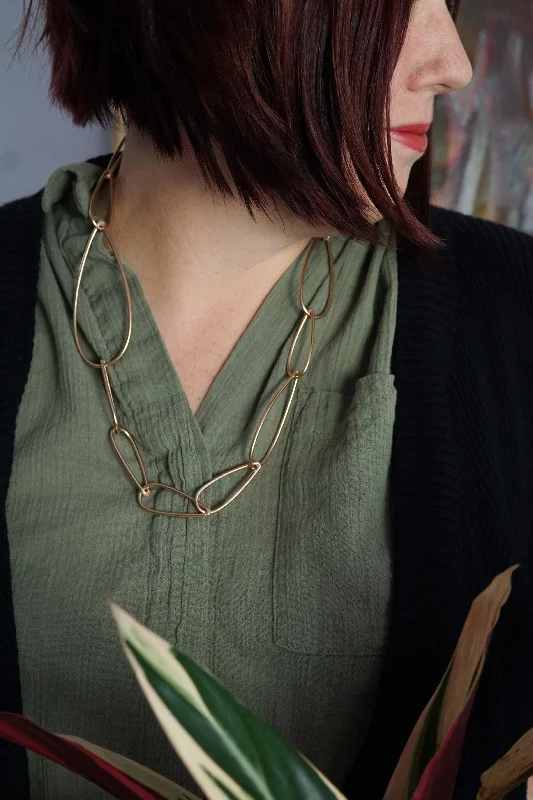 women choker necklaces -Modular Necklace No. 4 in bronze