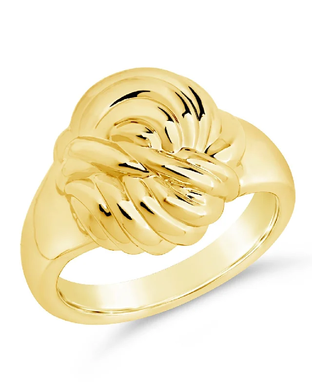 women luxury diamond rings -Brioche Twist Ring