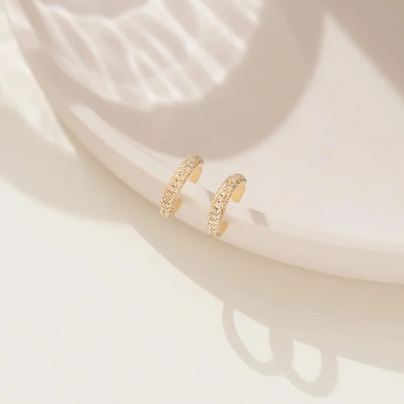 women hoop earrings for women -Mia Pave Cuffs