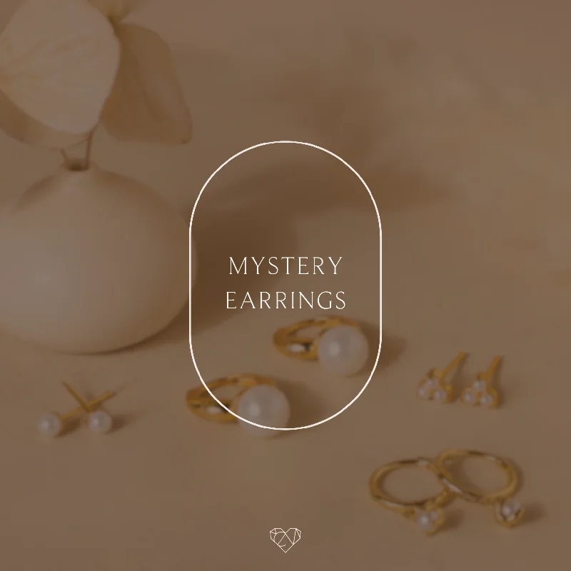 women pearl earrings -Mystery Earrings