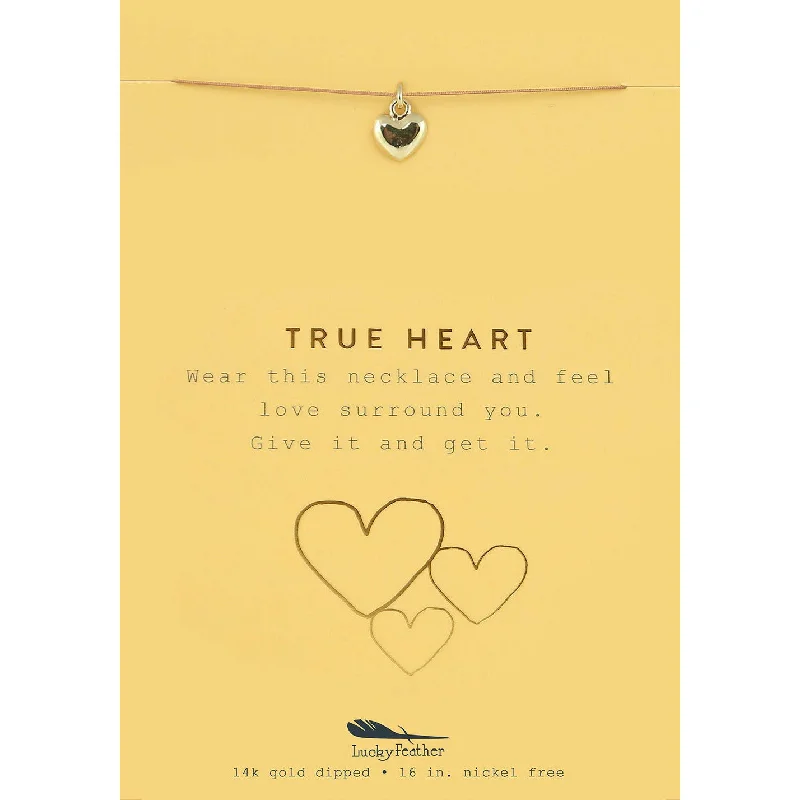 women high-quality necklaces -True Heart - Gold Heart Necklace