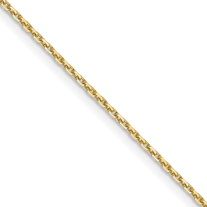 women chic choker necklaces -Curata Italian 14k Yellow Gold 1.05mm Diamond-cut Cable Chain Necklace (Lobster) Options: 16 18 20