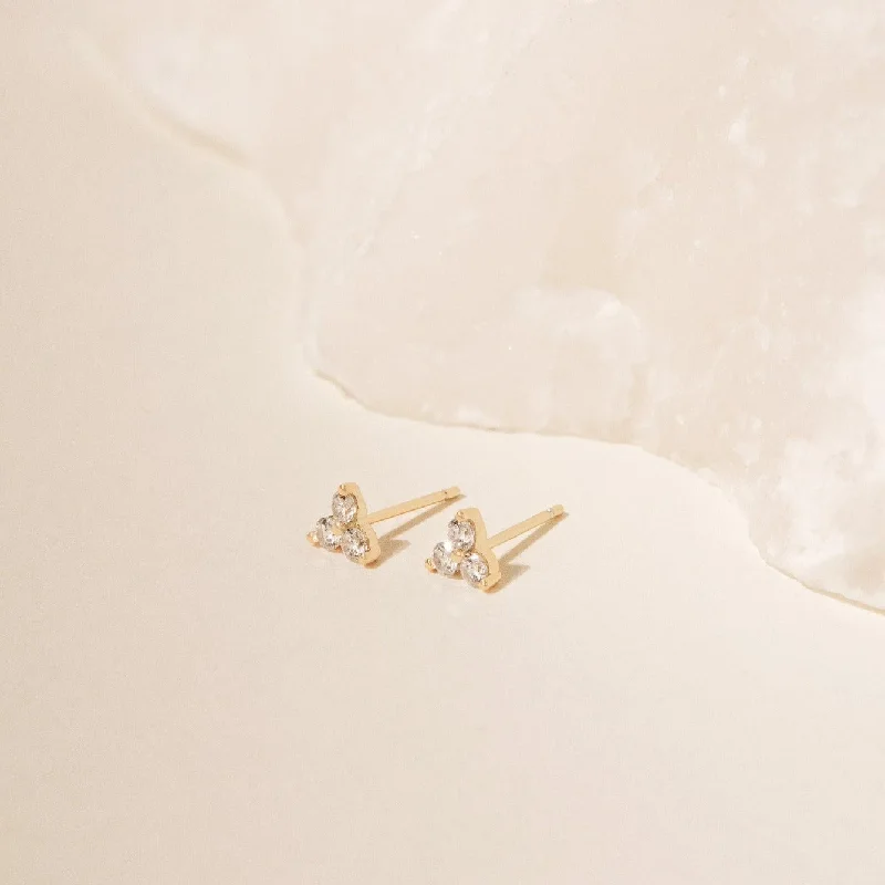 women sparkling earrings -Lily Studs