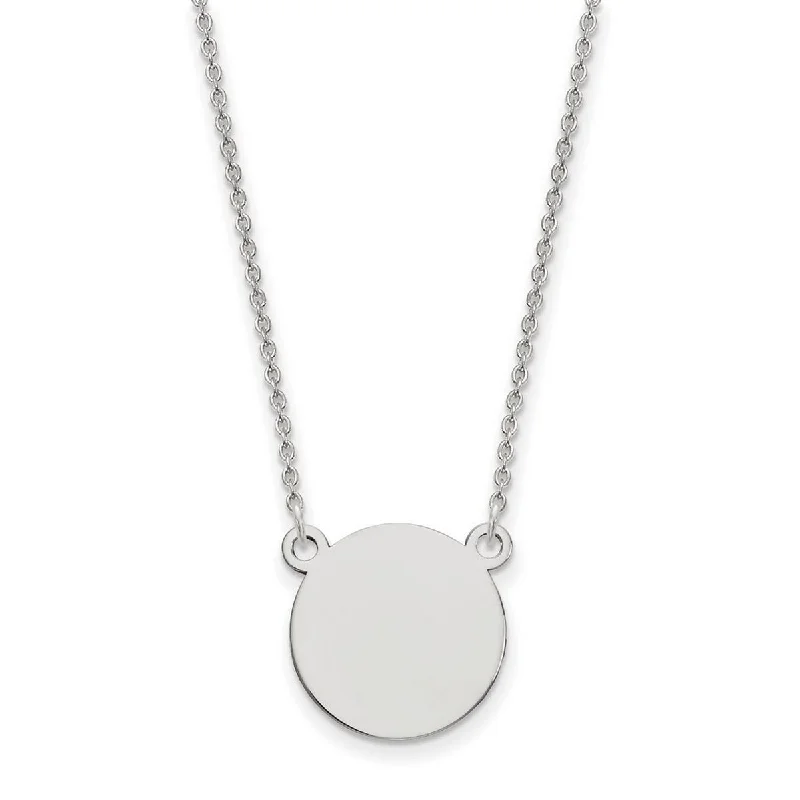 women luxury necklaces -Curata 14k Yellow Gold .018 Gauge 15mm Circle Engravable Disc Necklace, 18"