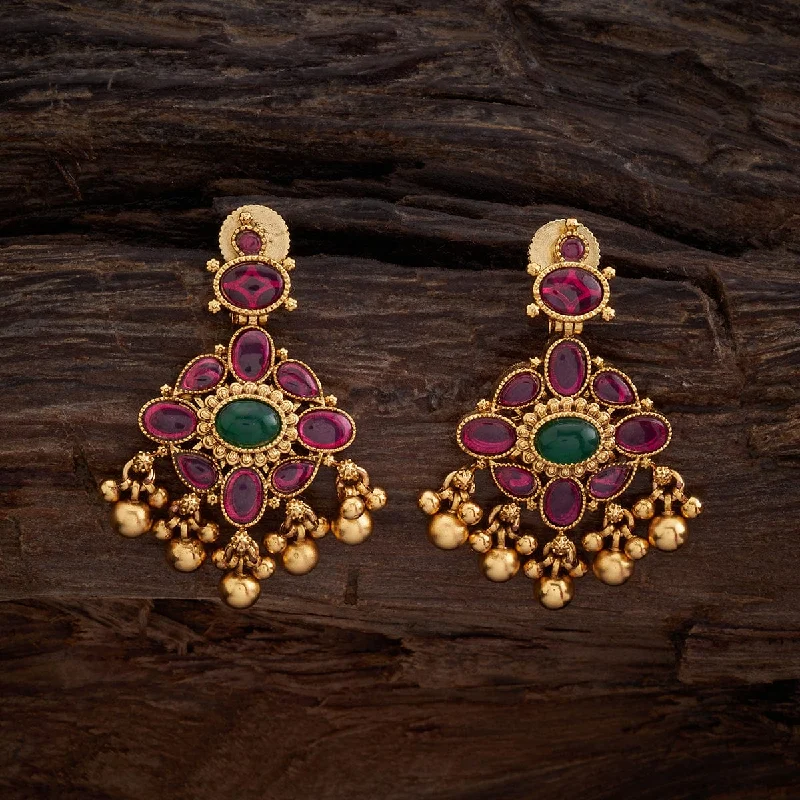 women trendy gold earrings -Antique Earring 163397