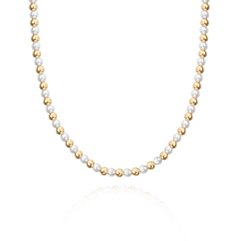 women sparkling diamond necklaces -FANCIME “Elysian Elegance” Sterling Silver Bead Chain Necklace