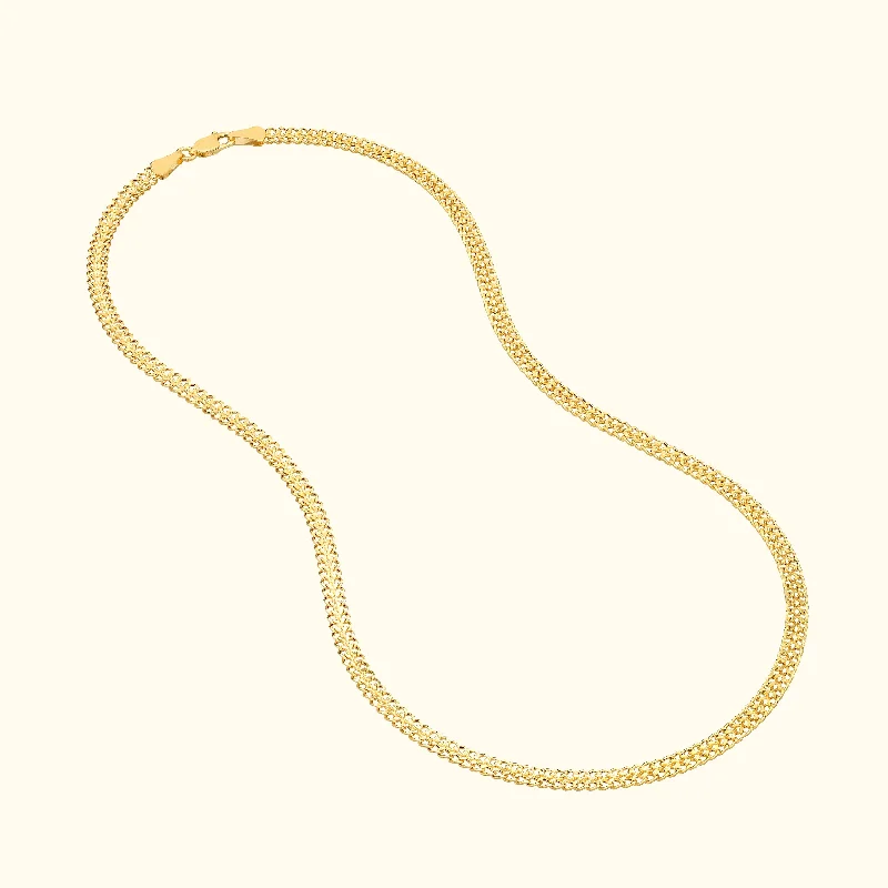 women pendant necklaces -Diamond Cut Bismark Chain Necklace