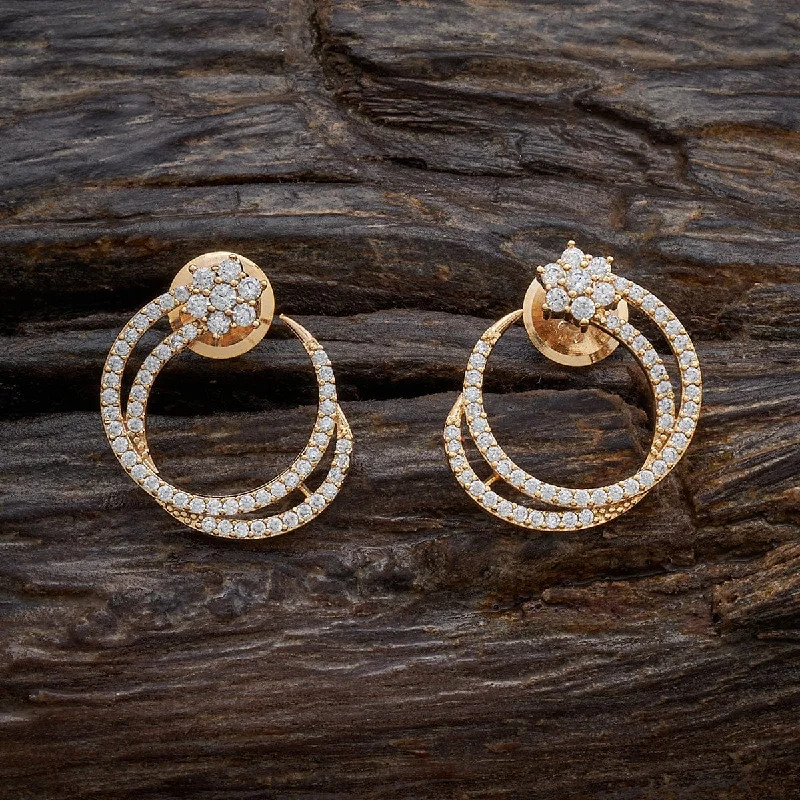 women gold hoop earrings -Zircon Earring 160694