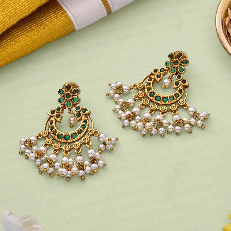 women luxury gold earrings -Antique Earring 156038