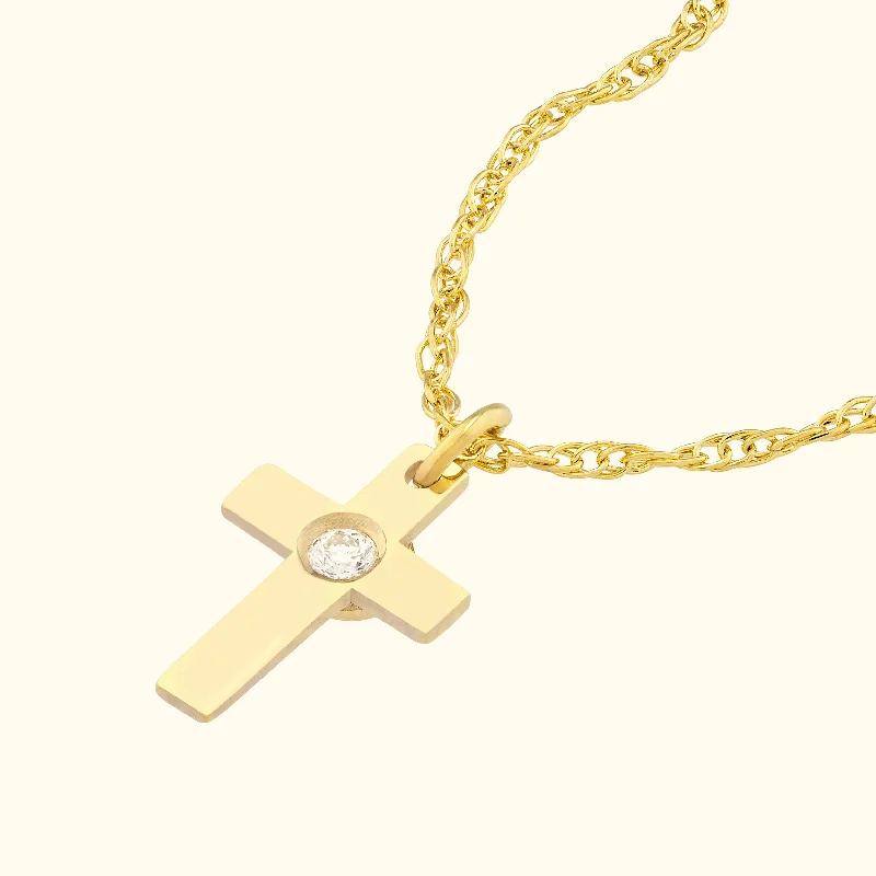 women birthday gift necklaces -So You Diamond Cross Necklace