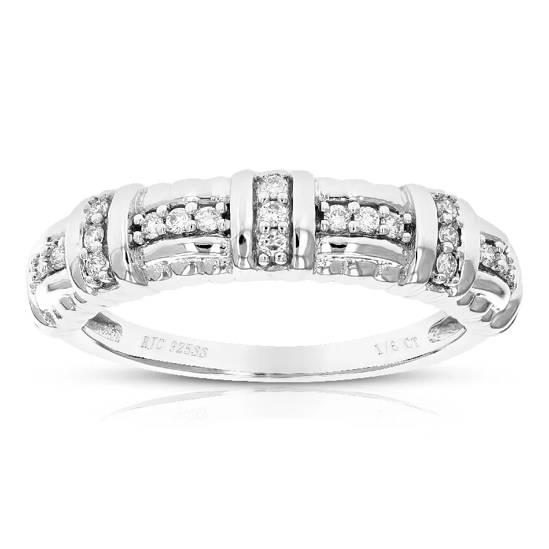 women exclusive engagement rings -1/6 cttw Round Cut Lab Grown Diamond Engagement Ring For Women .925 Sterling Silver