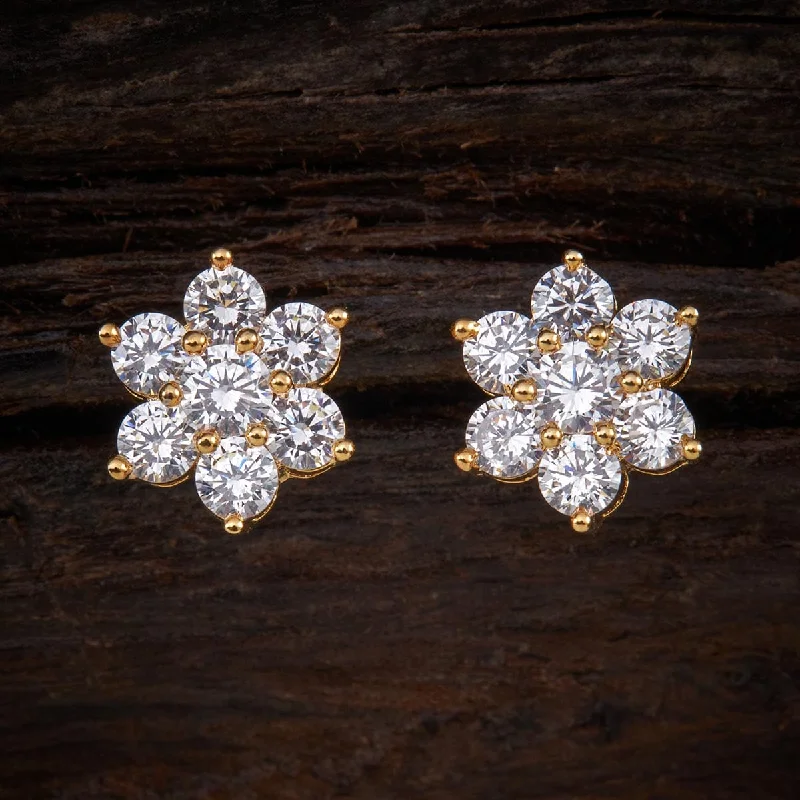 women trendy gold earrings -Zircon Earring 128078