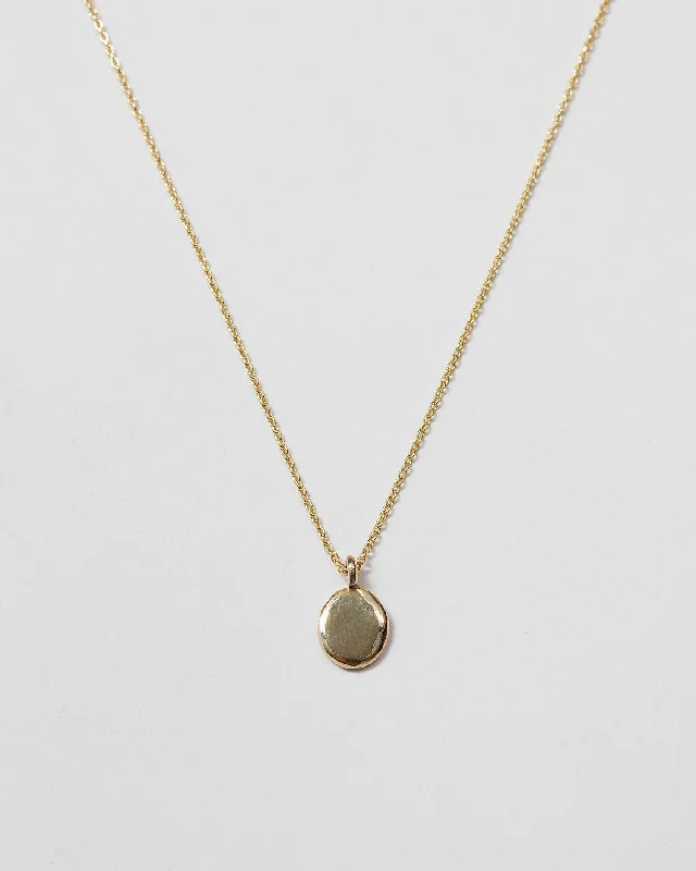 women trendy pendant necklaces -Tiny Drop Necklace in 14k Gold