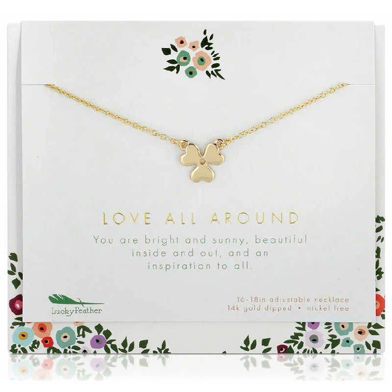 women affordable necklaces -Love All Around - Necklace & Card